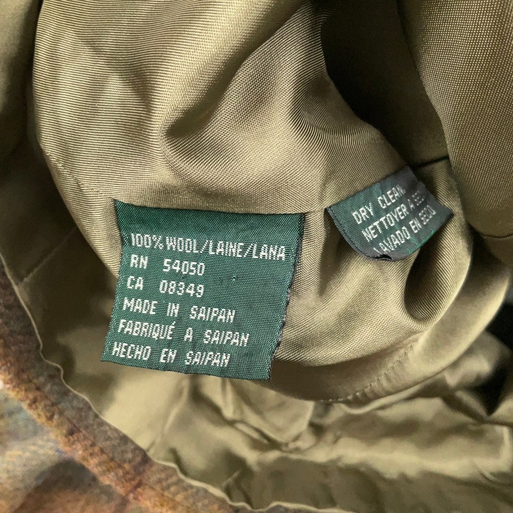 Lauren Ralph Lauren Jacket Women 4 Green Multi Plaid Country Equestrian Zip Wool - Picture 6 of 11